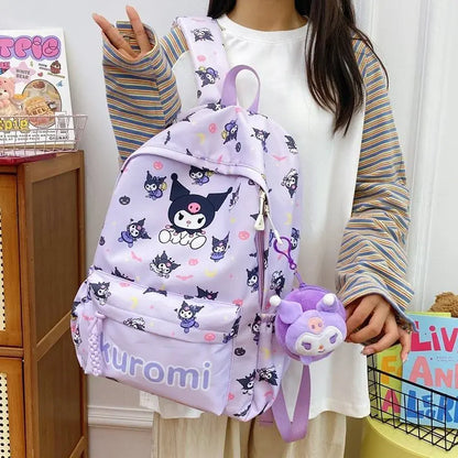 Sanrio Schooltas met My Melody, Cinnamoroll & Kuromi + Mini Tasje