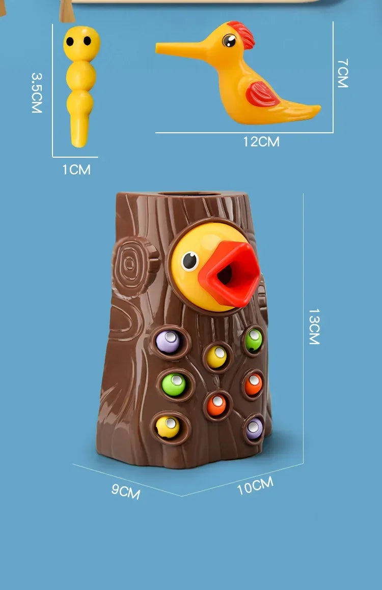 Speelgoed Specht met Magnetische Insecten | Educatief Vangspel voor Kinderen