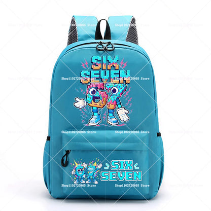 Ruime Schoolrugzak met Cartoon Print en Laptopvak | 14+ jaar