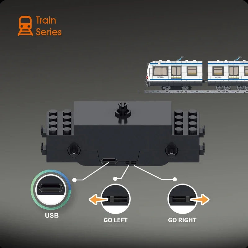 Bouwstenen Set Metro Trein | Compatibel met Lego