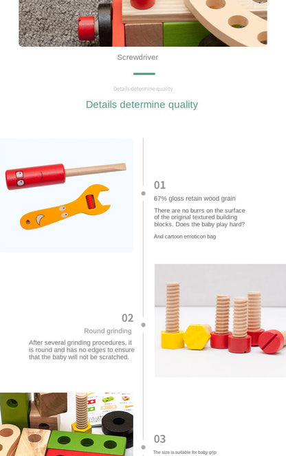 Houten Gereedschap Speelset voor Kinderen (3-6 jaar)