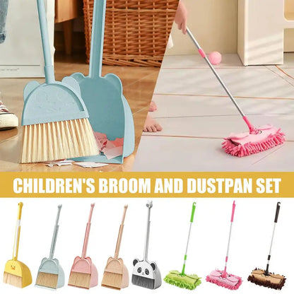 Kleine Bezem en Stoffer en Blik Speelset – Panda Design