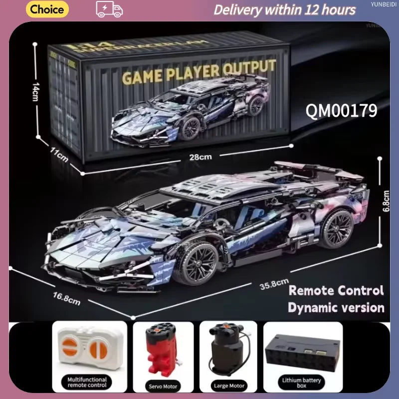 Bouwblok Raceauto - Statisch of Dynamisch - LEGO® Compatibel