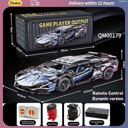Bouwblok Raceauto - Statisch of Dynamisch - LEGO® Compatibel