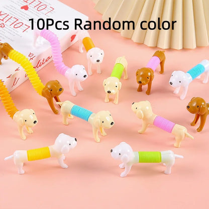 Set van 10 Rekbare en Uitschuifbare Pop Tubes Zintuiglijk Speelgoed