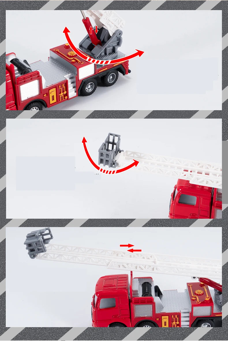 Speelgoed Brandweer Voertuigen Set – Metaal & Plastic