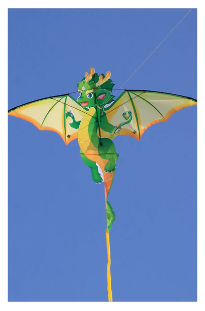 Groene Chinese Draak Vlieger voor Beginners - Inclusief 50 meter Lijn