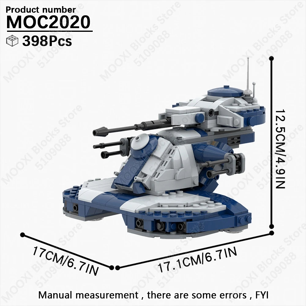 MOOXI Space Wars Bouwset: Voertuig & Tank Compatibel met LEGO®