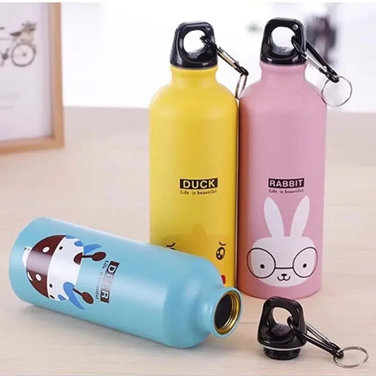 Dubbelwandige Geïsoleerde Drinkfles 500 ml met Leuke Dierenprint voor Kinderen