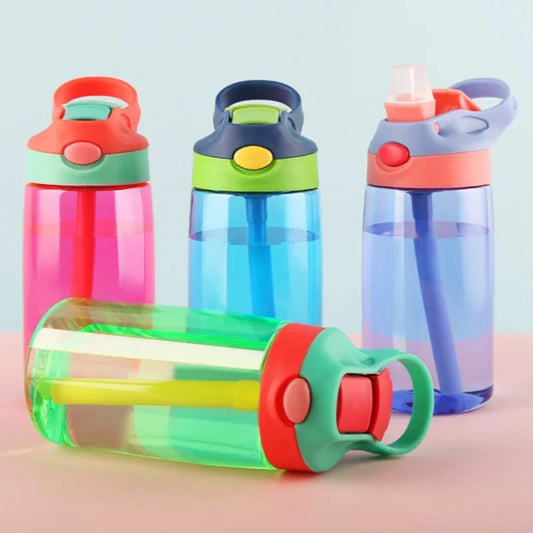 Kinder Drinkfles met Rietje - 500ml Draagbaar