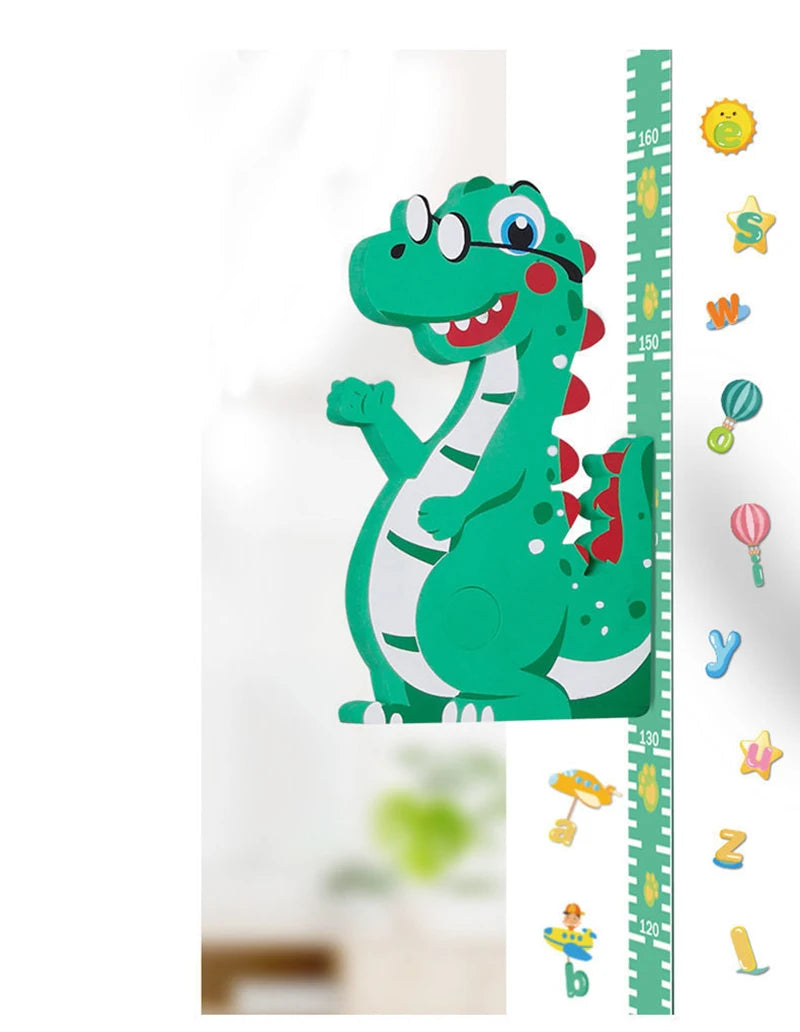 Zelfklevende 3D Meetlat Wandsticker voor Kinderen
