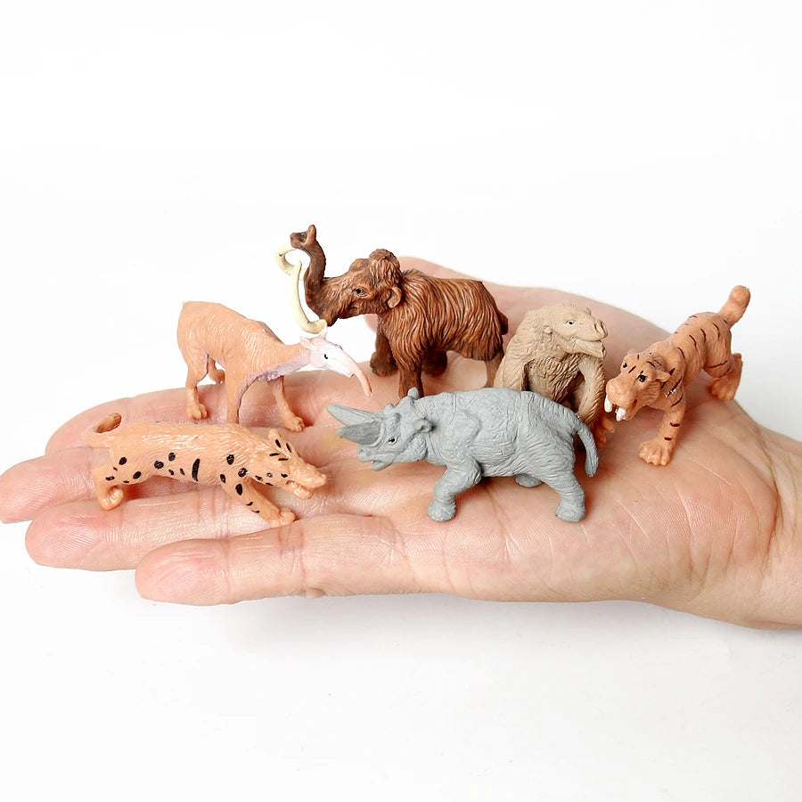 Set van 18 Realistische Mini Prehistorische Dieren Speelfiguren