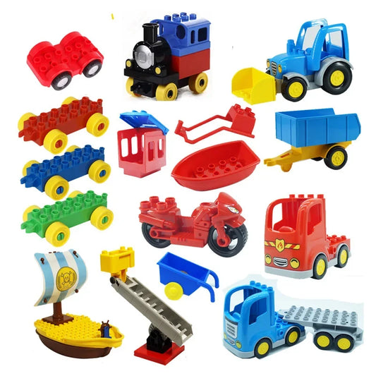 Duplo Compatibele Bouwblokken Transport Voertuigen