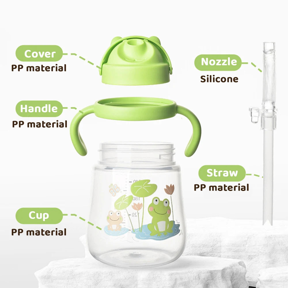 270ml Baby Drinkbeker met Rietje en Dubbele Handvatten
