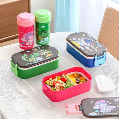 Lunchbox en Drinkfles voor Kinderen met Dinosaurus of Eenhoorn