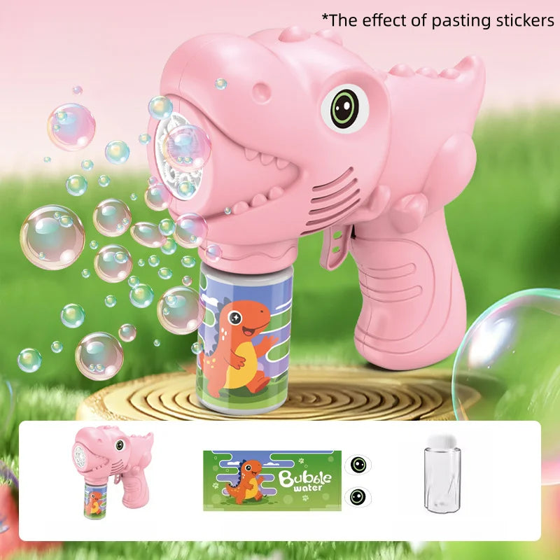 Draagbare Dinosaurus Bellenblaasmachine met Licht