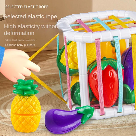 Montessori Speelset: Fruit Snijden en Vormen Sorteren