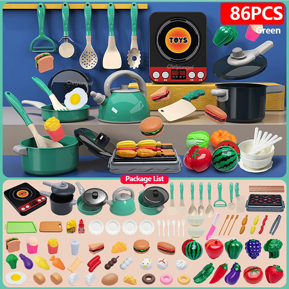 Speelkeuken Set met Accessoires, Pannen en Speeleten