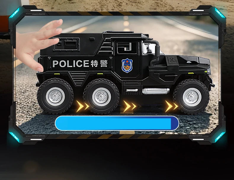 Speelgoed Politietruck Model | Diecast Voertuig met Geluid en Licht