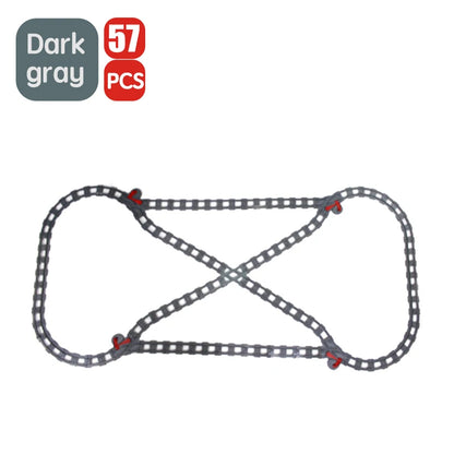 Treinrails set voor grote bouwstenen – Compatibel met Duplo®