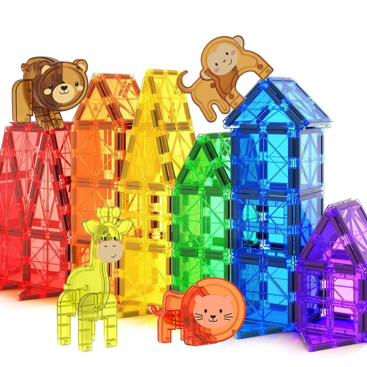 Magnetische Bouwset met Blokken, Platen en Dinosaurus Figuren