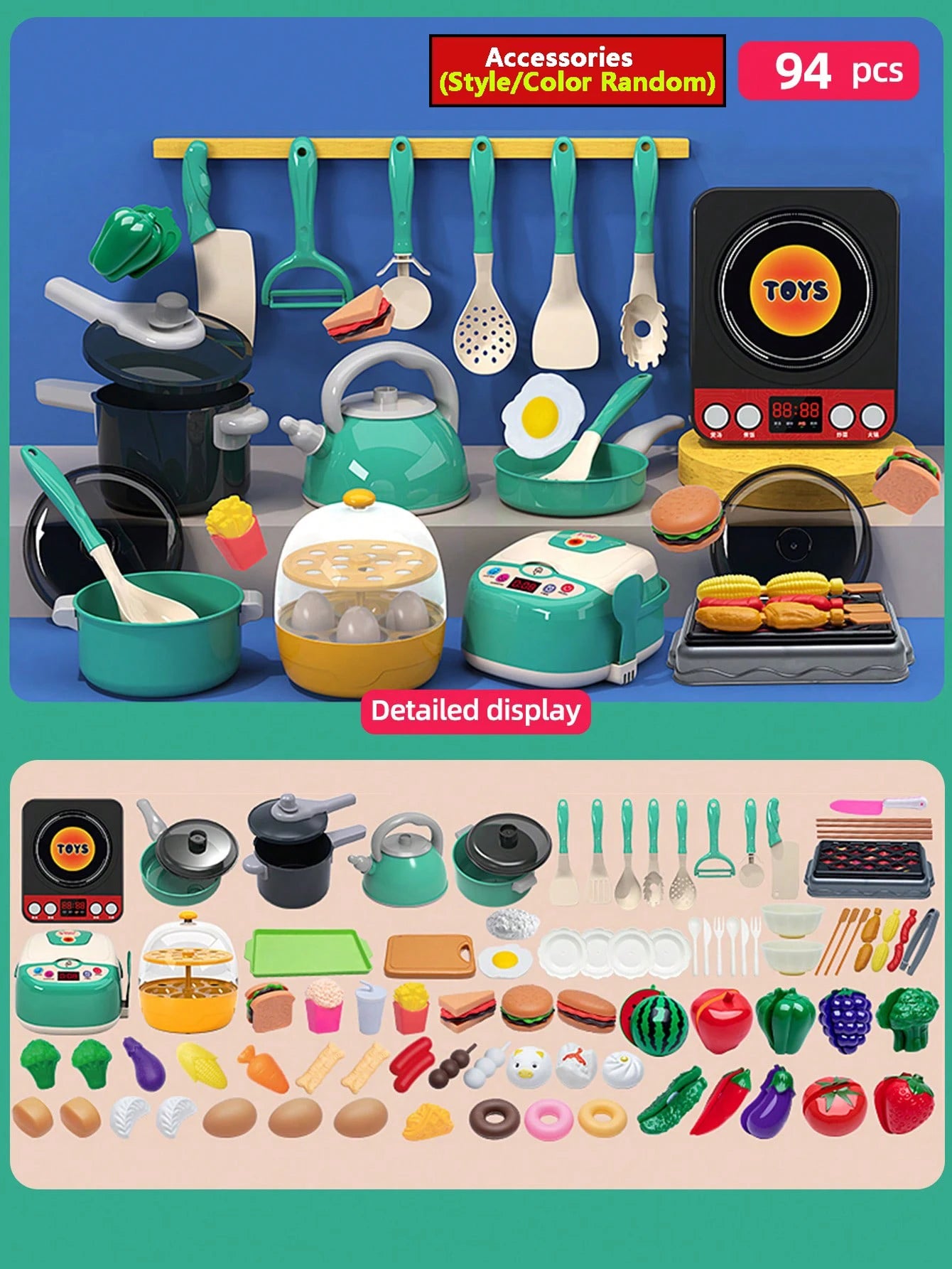 Speelkeuken Accessoires Set met Potten en Pannen voor Kinderen