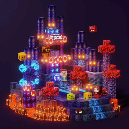 Magnetische Bouwtegels met Licht (200 stuks)