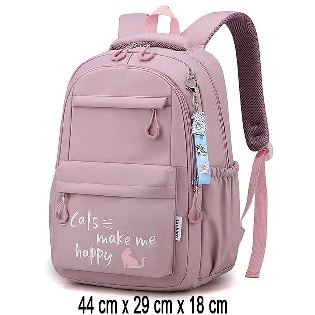 Roze Schooltas Rugzak voor Meisjes en Tieners