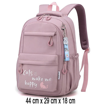 Roze Schooltas Rugzak voor Meisjes en Tieners