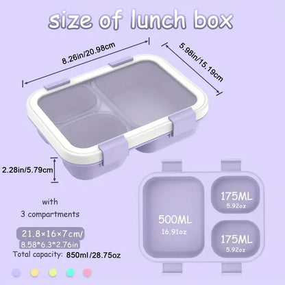 Lekdichte Bento Lunchbox met Handvat - Stapelbaar Siliconen