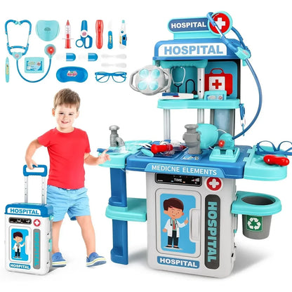 2-in-1 Doktersset voor Kinderen met Geluid en Licht