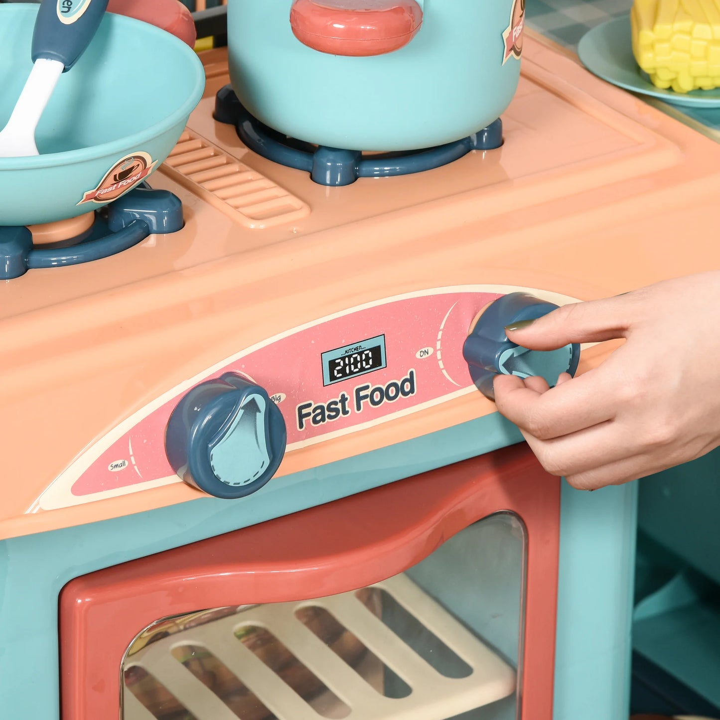 Grote Speelgoedkeuken voor Kinderen 6-12 Jaar, Zonder Batterijen