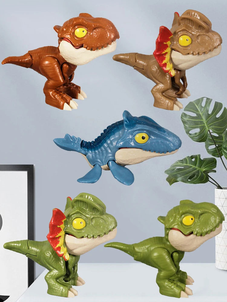 Vingerbijtende Dinosaurus T-Rex Speelfiguur met Beweegbare Gewrichten