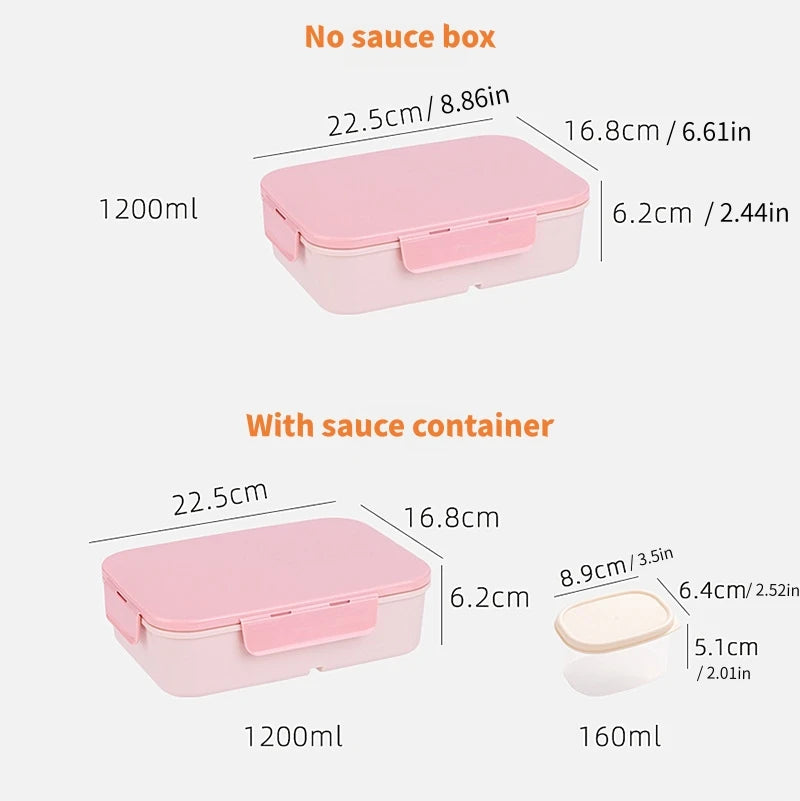 Lekvrije Plastic Lunchbox met Flip-Top – 1200ml – Magnetronbestendig