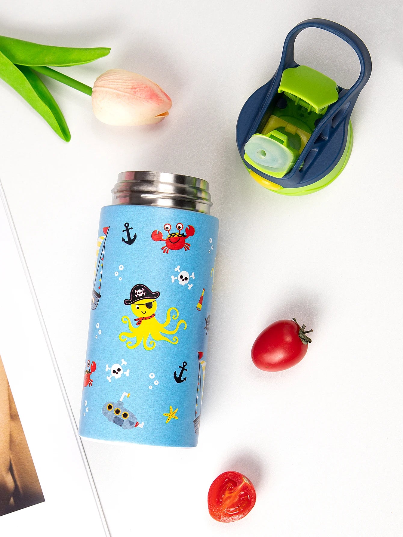 Thermosbeker RVS met Dierenprint en Handvat - 350ml