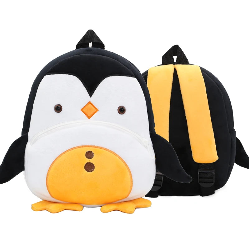 Leuke Pluchen Kinderrugzak met Dierenprint (4-6 Jaar)