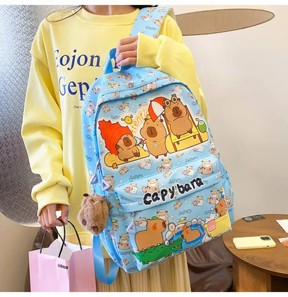 Ruime Capybara Rugzak van Nylon – Ideaal als Schooltas