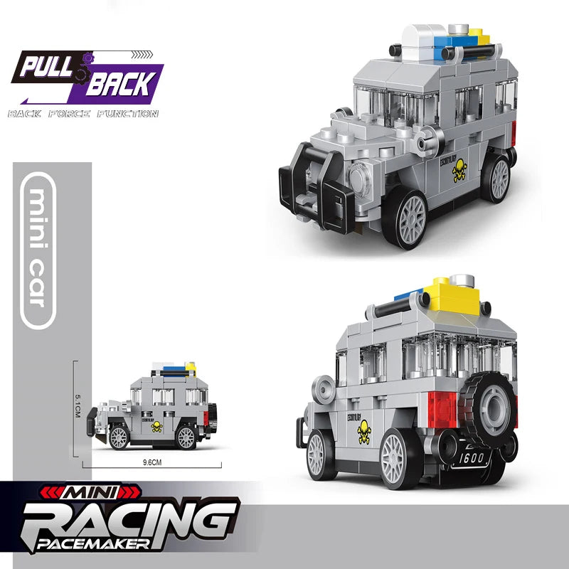 Bouwblokjes Optrek Voertuigen | Diverse Modellen LEGO®-compatibel