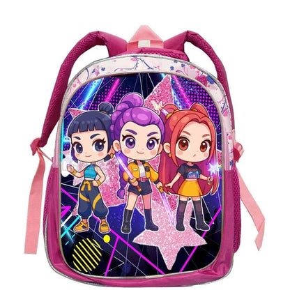 Zachte Roze Cartoon Rugzak 12 inch voor Kinderen