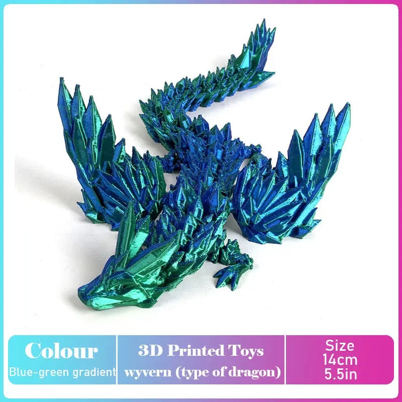 3D Geprinte Draak | Beweegbaar Model voor Decoratie