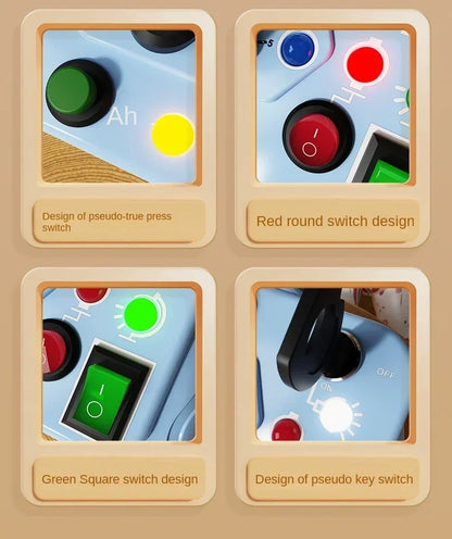 Montessori Activiteitenbord met LED Lichtschakelaars voor Kinderen