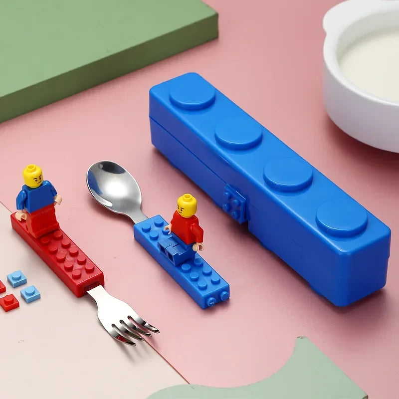 Kleurrijke Lunchbox met Bouwstenen voor Kinderen - Lekdicht en Magnetronbestendig