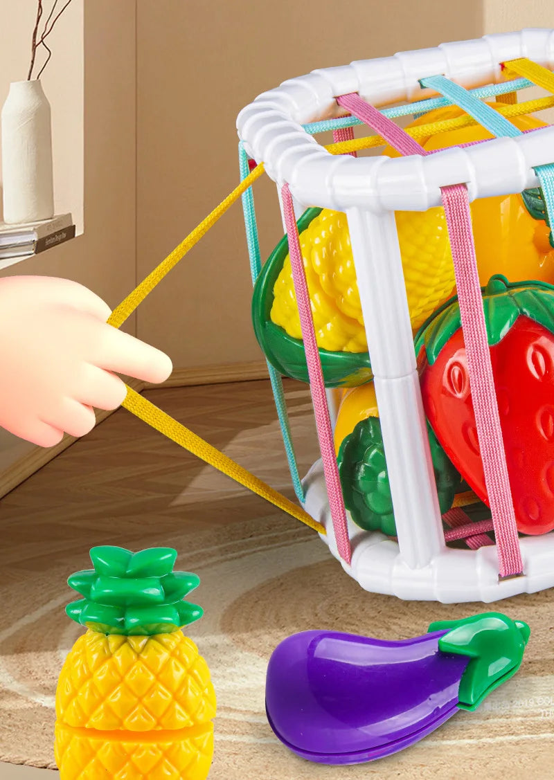 Montessori Speelset: Fruit Snijden en Vormen Sorteren
