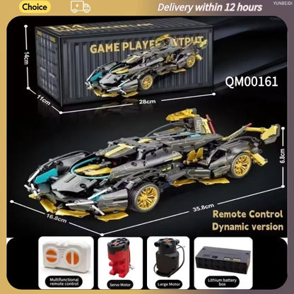 Bouwblok Raceauto - Statisch of Dynamisch - LEGO® Compatibel