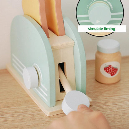 Houten Broodrooster Speelgoed Set voor Kinderen | Educatief en Veilig