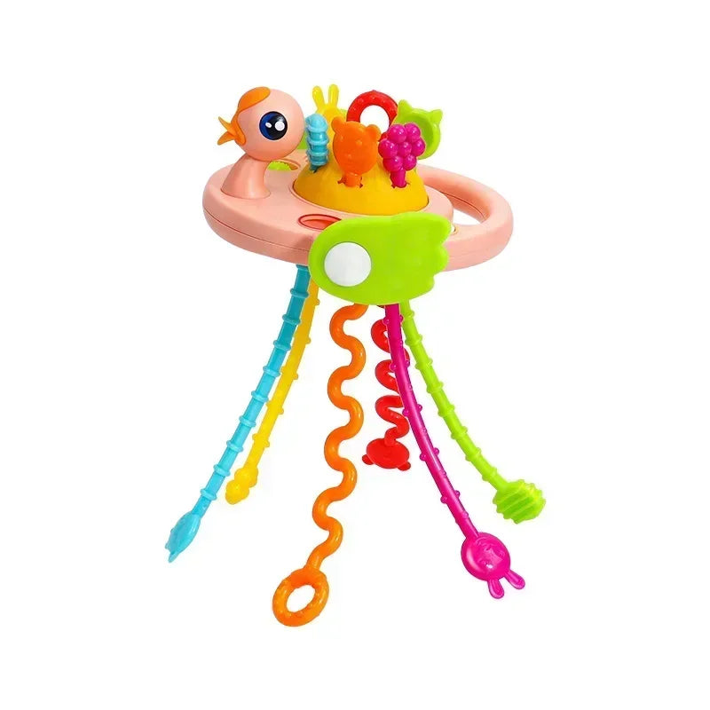 Montessori Baby Speelgoed met Trekkoord – Sensorische Ontwikkeling & Bijtring