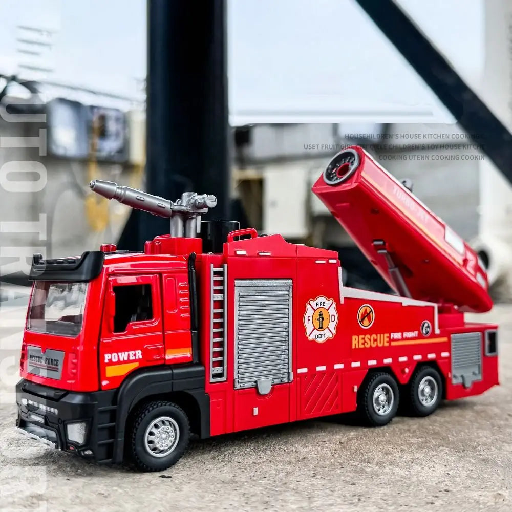 Brandweerauto Speelgoed met Spuitfunctie, Geluid, Licht en Terugtrekmechanisme