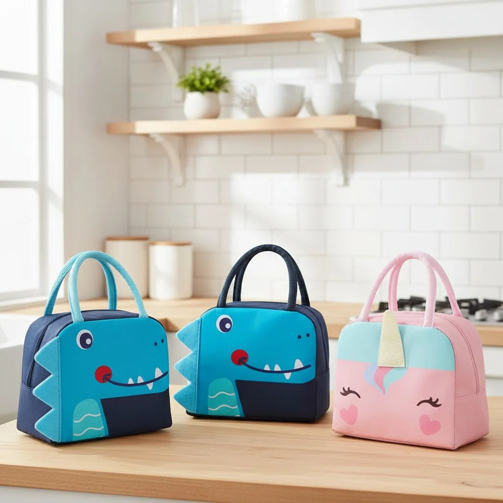 Geïsoleerde Lunchtas voor Kinderen met Leuke Cartoon Print