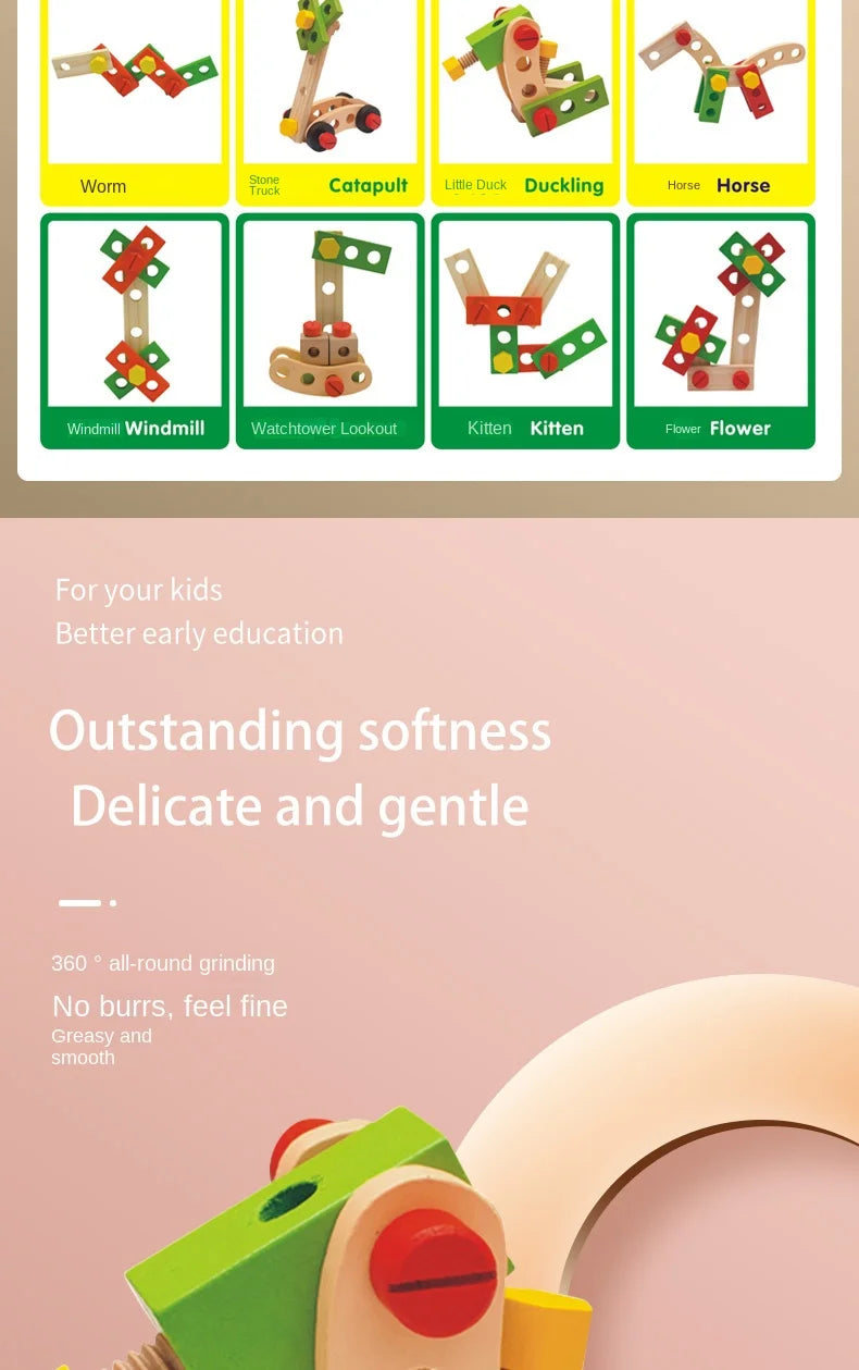 Houten Gereedschap Speelset voor Kinderen (3-6 jaar)