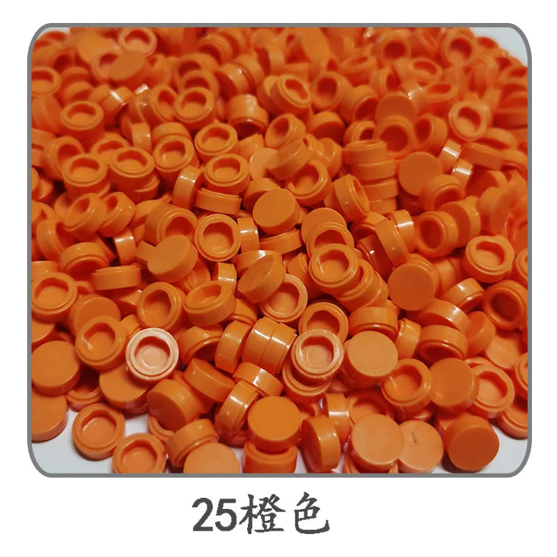 900 stuks Rond Bouwblokje 1x1 Tegel – Compatibel